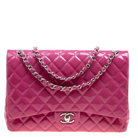 chanel patent pink shoulder bag